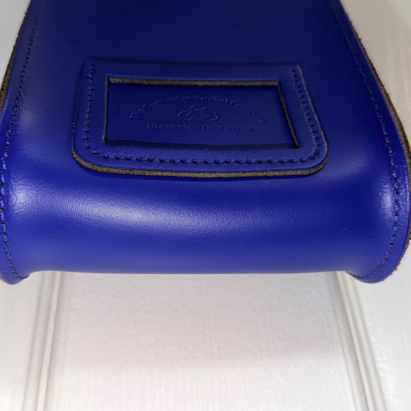 The Cambridge Satchel Company Mini Push Lock Leather Shoulder Bag Royal Blue - Picture 5 of 7